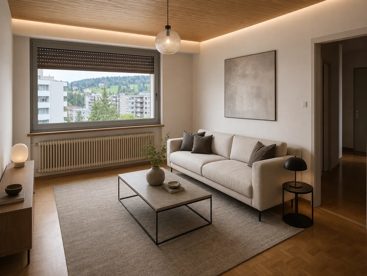 Renovation visualisation: Flat, 1970s, After