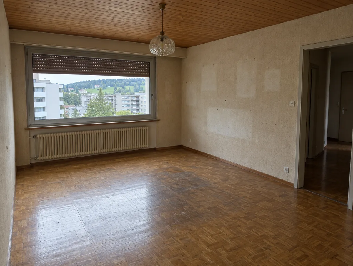 Renovation visualisation: Flat, 1970s, Before
